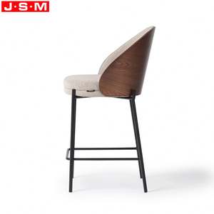 Tabouret de <span class=keywords><strong>Bar</strong></span> de Luxe en Métal de Style Nordique pour Cuisine avec Dossier Incurvé Moderne Chaise Haute de Café pour <span class=keywords><strong>Bar</strong></span> - Product Image 4