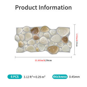 Carreaux Alien Imitation Galets PVC Imperméable Résistant à l'Huile Autocollants Muraux Modernes Auto-adhésifs pour Salon Hôtel Salle de Bain - Product Image 4