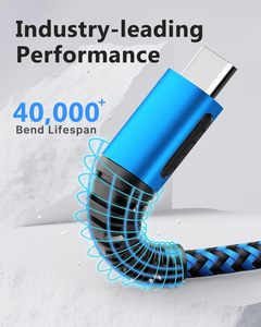 สายชาร์จเร็ว USB C สำหรับ <span class=keywords><strong>iPhone</strong></span> <span class=keywords><strong>15</strong></span> Pro Max <span class=keywords><strong>PLUS</strong></span> MacBook 60W 3.1A ไนลอนถักแจ็กเก็ต3/<span class=keywords><strong>6</strong></span>/10Ft TPE 2M สำหรับ <span class=keywords><strong>iOS</strong></span> - Product Image 3