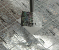 Etiquetas de Seguridad Holográficas Plateadas Personalizadas, Etiquetas Anti-falsificación Láser, Fabricante de Impresión de Etiquetas con Sello de Logotipo 3D Personalizado