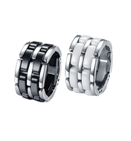 Fabrikneue 8mm Keramikring-Rohlinge mit zwei Rillen, handgefertigt, DIY-Einlage, IGI-zertifiziert, nautischer Stil, für Hochzeiten, Verlobungen, Geschenke