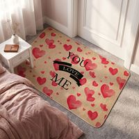 Tapis de porte antidérapant en faux lin lavable à imprimé animal personnalisé en gros pour hôtel, cuisine, salle de bain 40x60cm