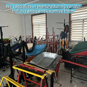 <span class=keywords><strong>Brouette</strong></span> robuste 75L avec plateau métallique pré-galvanisé, roue pneumatique 14"x4.00-8 et jante métallique pour la construction et le jardinage - Product Image 4