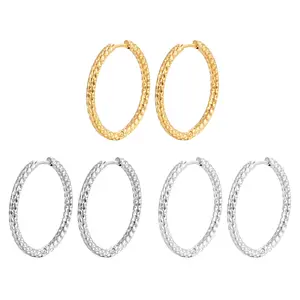 Модные ювелирные изделия 2023, женские серебряные и золотые серьги для пирсинга, серьги из нержавеющей стали