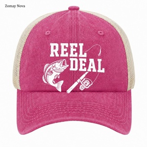 Casquette Trucker Rose Délavée Personnalisée, Dos en Maille, Snapback, 5 Panneaux, Réglable, pour Pêche et Activités de Plein Air, Fabricant, Vente en Gros, Faible MOQ - Product Image 1