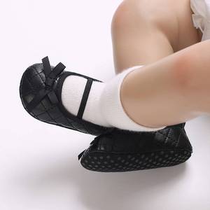 Chaussures de bébé de haute qualité en or et noir, légères, antidérapantes, pour nouveau-né, chaussures de princesse pour bébé, chaussures à nœud pour tout-petit - Product Image 4