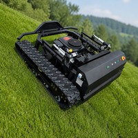 Tondeuse à gazon télécommandée sur chenilles YR-900LT pour vergers, moteur à essence, robuste, pour pentes