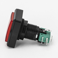 Boutons d'arcade LED 12 volts, grands boutons d'arcade carrés éclairés, bouton de jeu momentané pour machine d'arcade de pêche