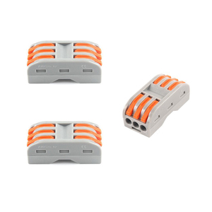 Hot Selling Orange Grey <b>Quick</b> Splicing Push Wire <b>Connector</b> Fast <b>Connector</b> Electrical Terminal Made of Durable Copper - Product Image 1