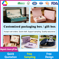 Boîte cadeau de Noël magnétique rigide personnalisée de luxe, grande taille, en carton, avec fermeture magnétique, multi-compartiments, emballage de fête