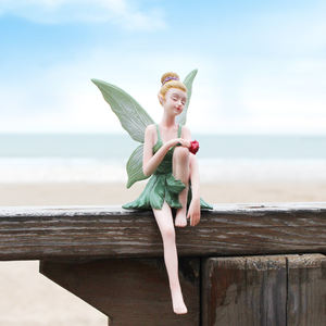 Bonito diseño resina Hada sentada estatua <span class=keywords><strong>de</strong></span> jardín en miniatura decoraciones para fiestas en casa - Product Image 1