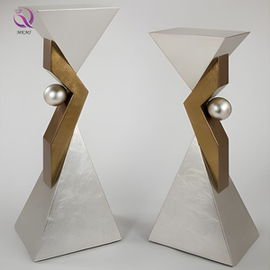 <span class=keywords><strong>Portacandele</strong></span> Bicolore <span class=keywords><strong>Oro</strong></span> e Argento G25331 per Prodotti per la Casa, Artigianato Decorativo di Alta Gamma - Product Image 1