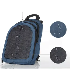 Không thấm nước panel năng lượng mặt trời Máy Tính Xách Tay Ba lô bagpack chống trộm ba lô với USB sạc cổng trường Túi 10 Wát