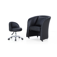 Fauteuil de pédicure et manucure roulant en cuir synthétique moderne Kangmei pour salon de beauté