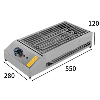 2500W antiadhésif sans fumée gril électrique en acier inoxydable barbecue poêle en aluminium usage commercial domestique restaurants américains hôtels