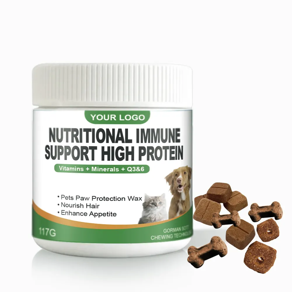 Suplemento vitamínico para mascotas Soporte inmunológico nutricional de alta proteína para perros