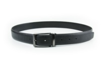 Ceinture de travail formelle en cuir PU solide avec texture gaufrée européenne et boucle ardillon en alliage décontractée – Accessoire vestimentaire