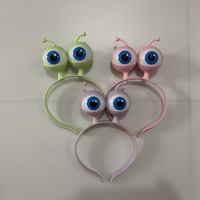Serre-tête LED avec grands yeux lumineux en plastique, bandeaux lumineux pour décorations de fête d'Halloween et d'anniversaire