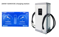 Bornes de recharge commerciales EV DC 60 kW à charge rapide, avec lecteur de code et carte, certifiées CE, nouvelles, à double pistolet et écran 7 pouces