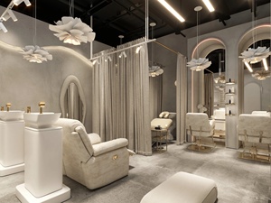 Modern Nail Salon Interior Design Custom Manicure <b>Mirror</b> Set One-Stop Nail Salon Furniture & Decoration Solution - Product Image 2