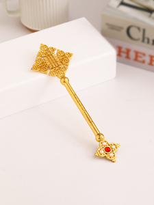 Bán Buôn Cầm Tay Khắc Giám Mục Của <span class=keywords><strong>Scepter</strong></span> Hợp Kim Vàng Jerusalem Chữ Thập Ngọc Trai Trang Trí Nội Thất Mặt Dây Mạ Lễ Phước Lành Charms - Product Image 2