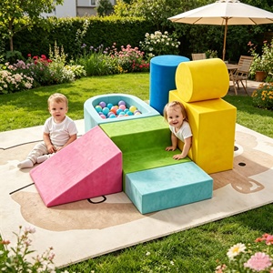 Offre Spéciale Usine : Ensemble de Jeu 7-en-1 pour Enfants, Escalade et Glisse, Éveil Éducatif, Blocs de Construction Modulaires Colorés en Forme de Canapé - Product Image 5