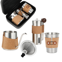 Ensemble de café à faire couler à la main de qualité supérieure, kit complet de préparation du café avec boîte de service, cadeau idéal pour les amateurs de café