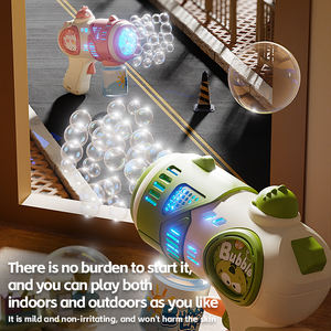 Personalizzato simpatico cartone animato macchina a bolle di coniglio a forma di animale bolla pistola ad acqua all'aperto al coperto i bambini giocano giocattoli - Product Image 6