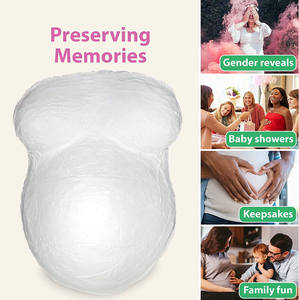 Décor de pépinière attend mamans souvenir <span class=keywords><strong>luna</strong></span> haricot plâtre moule bébé grossesse ventre coulée kit - Product Image 4