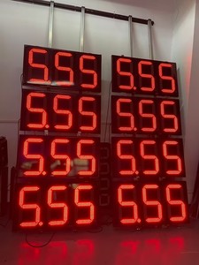 Led trạm xăng giá gas Xăng biển 4 chữ số 88.88 RS485 điều khiển từ xa kỹ thuật số giá gas hiển thị giá Changer - Product Image 3