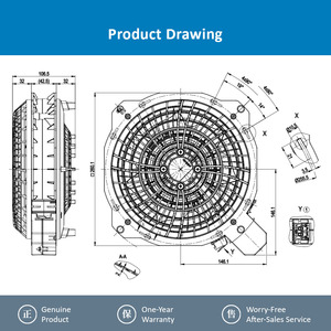 พัดลมแกน ebmpapst รุ่น K2E200-AH20-05 ขนาด 200 มม. 70 วัตต์ 230 โวลต์ AC พัดลมไฟฟ้า พัดลมปรับอากาศ พัดลมระบายความร้อนแบบแกน พัดลมสำหรับเครื่องทำความเย็น - Product Image 4
