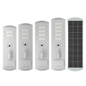 Lampadaire solaire LED avec détection de mouvement pour usage résidentiel, jardin et extérieur, lumière blanche neutre 4100K, modèle à énergie solaire - Product Image 1