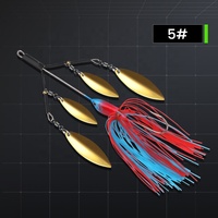 Umpan Buzzbait Chatterbait Berbunyi Menarik Ikan, Umpan Lempar Jauh untuk Memancing di Lepas Pantai, Umpan Spinner Reflektif dengan Rok Karet, Jig Pancing