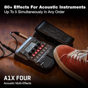 Pédale multi-effets pour instruments acoustiques Zoom A1X FOUR, guitare, violon, saxophone, <span class=keywords><strong>trompette</strong></span>, basse droite, modélisation acoustique d'expression - Product Image 2