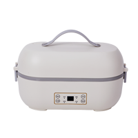 Boîte à lunch électrique portable en acier inoxydable de 2 L, petits appareils électroménagers, 4 compartiments, chauffe-aliments 300 W