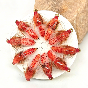 Amaker - Señuelos de Pesca con Mosca, 5 Unidades por Caja, Color Carne, Señuelos Biónicos para Trucha, Cebo Artificial Suave para Lubina, Perca, Salmón, Pesca en Agua Dulce - Product Image 2