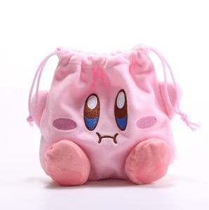Custom Designed Eco-Friendly Cute Plush Letterpress Printed Drawstring Pocket Convenient Small Cloth Promotional Sportpacks