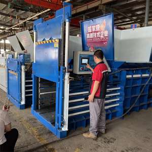 Mesin Pemadat Botol Plastik Bekas Otomatis, Mesin Press Baler Kertas Bekas Horizontal, Mesin Kompaktor Baler - Product Image 5