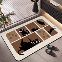 Tapis de bain en diatomite HM personnalisé, séchage rapide, super absorbant, antidérapant, doux, 2,5 mm, tapis de sol pour salle de bain, vente en gros