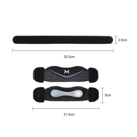 Bande patellaire ajustable avec coussinet en silicone noir et gris pour la course à pied, le basketball et les sports