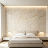 Panneau de cuisine moderne imperméable avec vernis UV, feuille de marbre PVC de 3 mm d'épaisseur pour hôtels et villas, avec services de découpe et de moulage