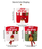 Housses de chaise de Noël avec motif Père Noël et bonhomme de neige pour banquets de mariage, salles à manger d'hôtel et décorations de fêtes