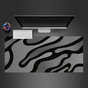 Chất Lỏng Đồng Bằng Màu Grey Phong Cách Mát Mẻ Chuột Pad Gamer Màu Đen Bàn Máy Tính Bàn Bàn Mat PC Văn Phòng Bàn Phím Di Động Chơi Game Thảm - Product Image 3