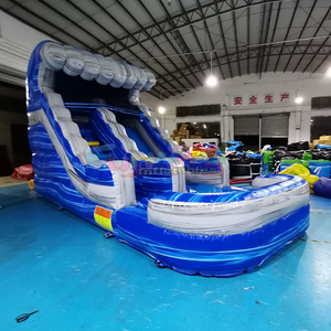 Tobogán acuático inflable para jardín, tobogán de agua inflable para niños, castillo inflable comercial con piscina para fiestas y brincos. - Product Image 1