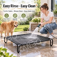 CanboPet Erhöhtes Hundebett für Große Hunde, Atmungsaktives Mesh-Design für Innen- und Außenbereich