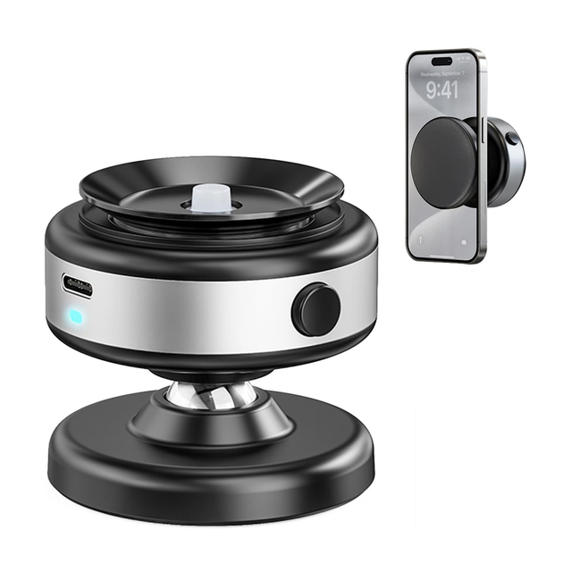 360° Adjustable Electric Vacuum Magnetic Suction Cup Phone Mount Magnetic Cell Phone Holder for Car/Gym/Mirror/Smooth Surface