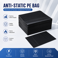 Kundenspezifische Farbige ESD Antistatische Offene Flache PE-Beutel Benutzerdefinierte Größe Logo Siebdruck Industrielle Verpackung Elektronik PCB IC