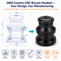 Boîtier de direction de vélo sans filetage intégré personnalisé IS42 28.6 IS52 40, en carbone conique pour vélo de route, avec roulement scellé en aluminium CNC, OEM