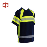 T-shirt de sport d'extérieur JIADE pour homme, respirant, réfléchissant, séchage rapide, haute visibilité, idéal pour le cyclisme nocturne et la randonnée estivale