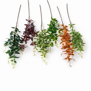 Plantes vertes artificielles FANCY, tige unique, 95 cm, feuilles de chèvrefeuille, plantes vertes pour extérieur, décor d'auditorium, feuille artificielle - Product Image 1